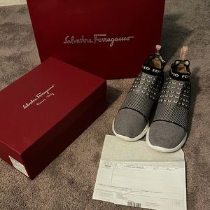 Authentic Ferragamo sneakers size 10. Gently worn.